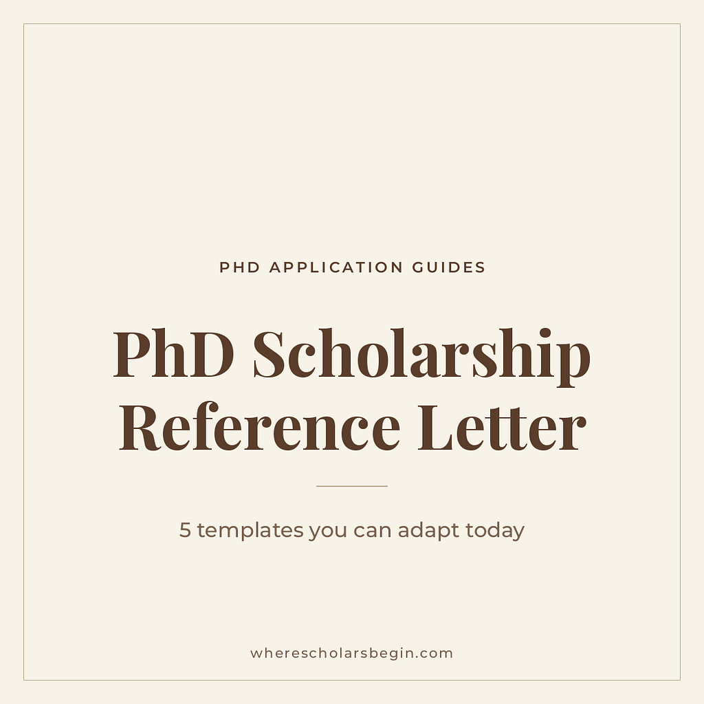 PhD Scholarship Reference Letter: 5 Templates (2026) phd scholarship reference letter social 1080x1080